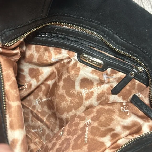 B. Makowsky leather and suede shoulder bag - Picture 6 of 8